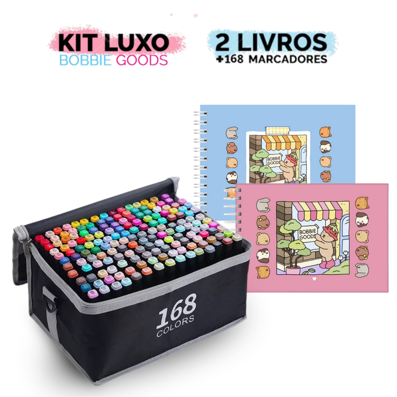 Kit 2 Livros Bobbie Goods Capa Dura + Canetas Touch