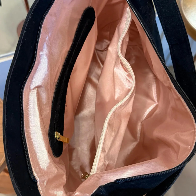 Bolsa Grande de Camurça Primeira Linha