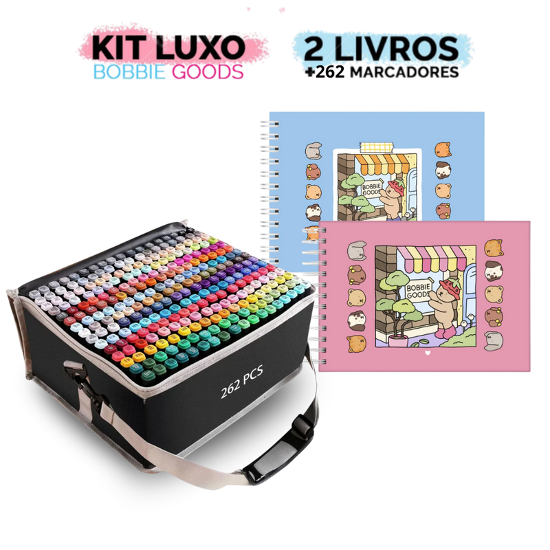 Kit 2 Livros Bobbie Goods Capa Dura + Canetas Touch