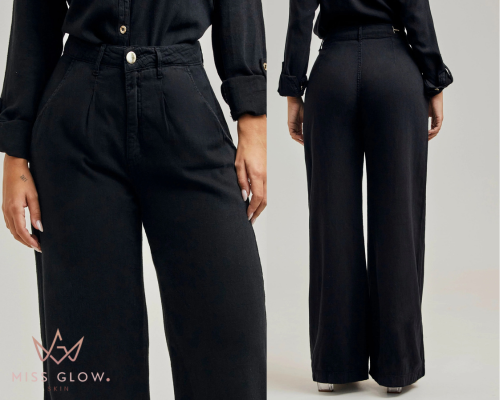 [COMPRE 1 LEVE 2] Calça Modeladora Pantalona 100% Linho Premium