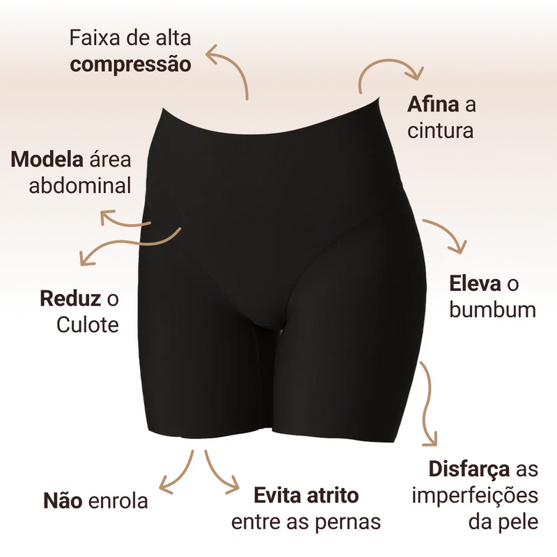 Short Modelador Cintura e Efeito Impina Bumbum [ PAGUE 1 LEVE 2 ]