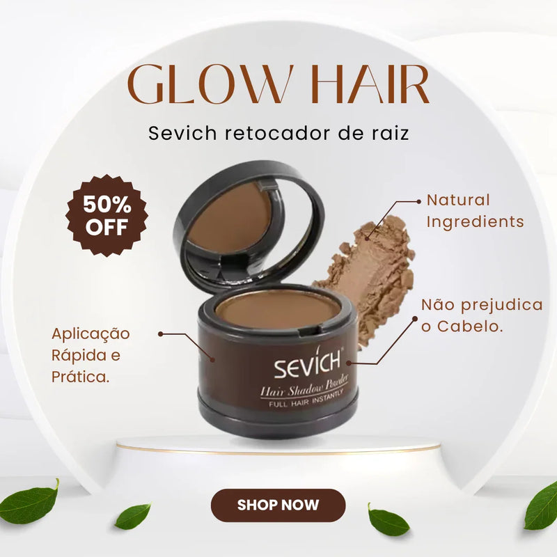 Pó Maquiagem p/ Cabelo a prova D'agua - SEVÍCH ✅