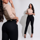 Calça Jeans Modeladora Preto que não Desbota {COMPRE 1 LEVE 2}