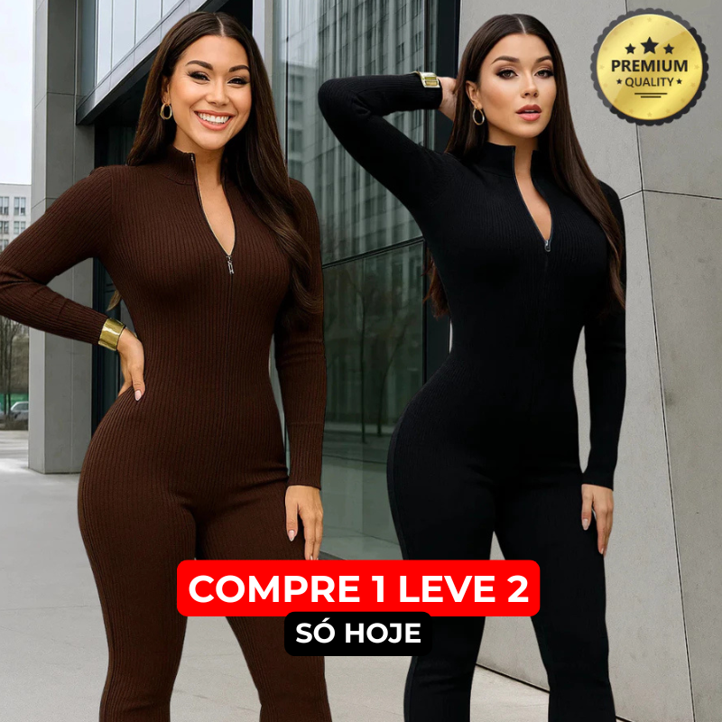 Macacão Exclusivo Virginia Manga Longa {COMPRE 1 LEVE 2} + PRESENTE EXCLUSIVO