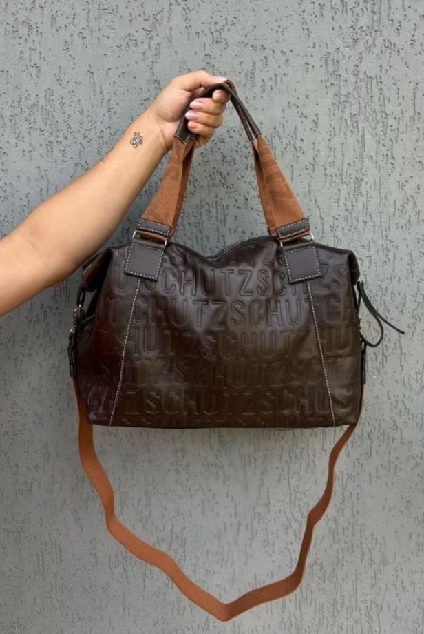Bolsa de Couro Grande 2 em 1 Schutz Alto Relevo