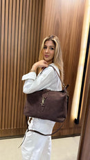 Bolsa Grande de Camurça Primeira Linha