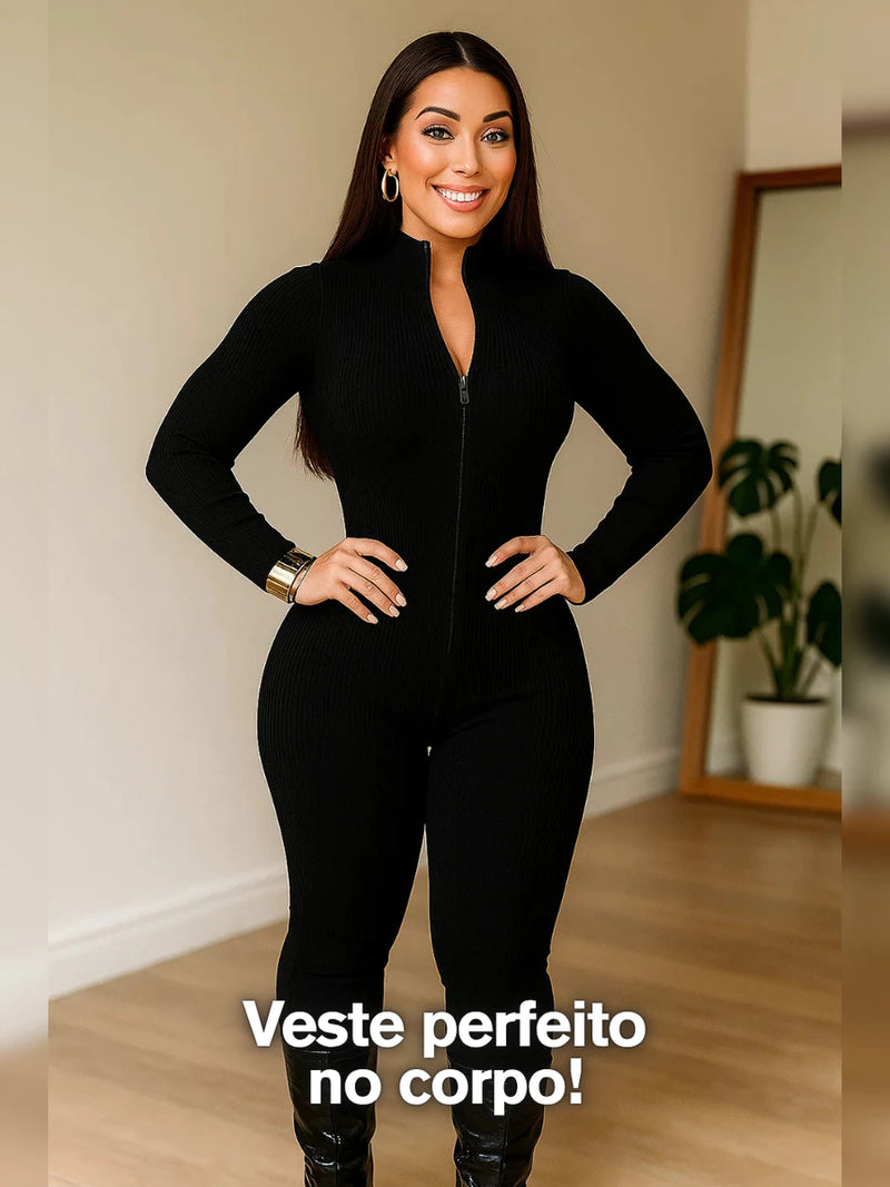 Macacão Exclusivo Virginia Manga Longa {COMPRE 1 LEVE 2} + PRESENTE EXCLUSIVO