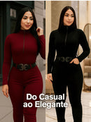 Macacão Exclusivo Virginia Manga Longa {COMPRE 1 LEVE 2} + PRESENTE EXCLUSIVO