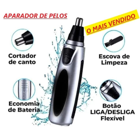 Kit Mini Barbeador Elétrico Barber Glow + Aparador [+ Estojo de Viagem GRÁTIS]