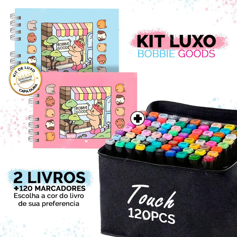 Kit 2 Livros Bobbie Goods Capa Dura + Canetas Touch