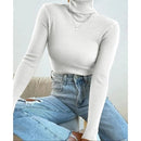 Kit 3 Blusas Cacharrel Gola Alta Manga Longa Canelada SoftGlow {+BRINDE EXCLUSIVO}